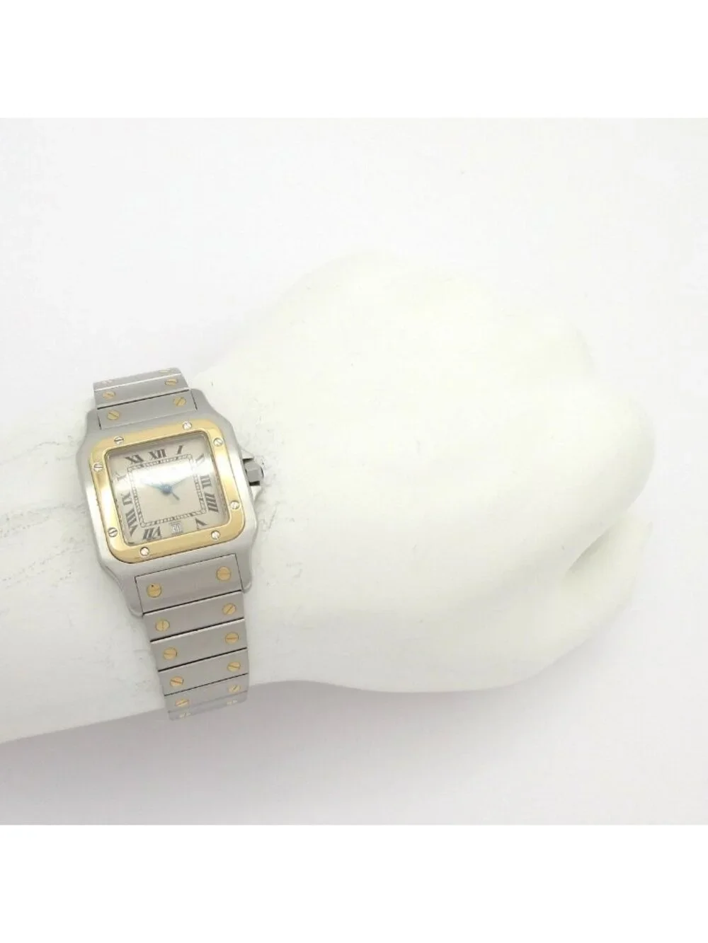Cartier Watch Santos Galbe LM SS 18k Yellow Gold Vintage
